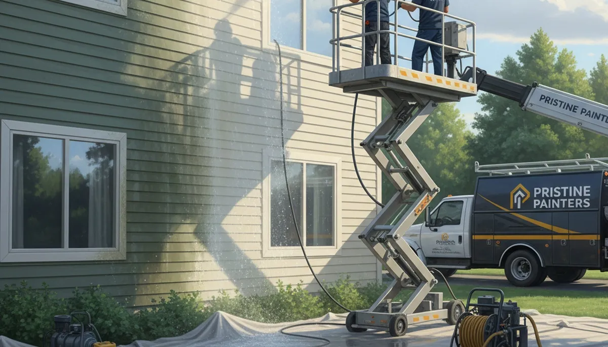 Vinyl siding pressure cleaning in Burlington, VT by Burlington Paint Pros